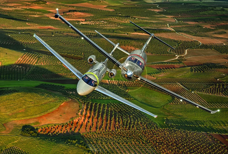 Pilatus PC-12, Pilatus PC-24 y Cirrus Jet. Foto: Jetfly